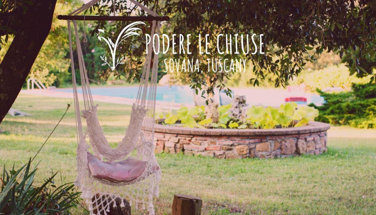 Podere Le Chiuse Sovana Bagian luar foto